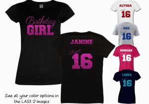 Birthday Girl Shirt 16 Sweet 16 Birthday Girl Script Shirt by Magicalmemoriesbyj