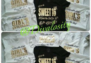 Birthday Girl Shirt 16 Sweet 16 or Entourage formation Slay Birthday Shirt by