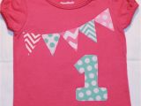 Birthday Girl Shirt 18 Girls 1st Birthday Bunting Shirt Size 18 by thepolkadottotspot