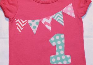 Birthday Girl Shirt 18 Girls 1st Birthday Bunting Shirt Size 18 by thepolkadottotspot