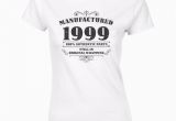 Birthday Girl Shirt 18 Women 39 S 18th Birthday T Shirt Funny Manufactured 1999 18th