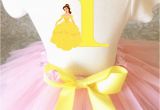 Birthday Girl Shirt and Tutu Beauty and the Beast Belle Baby Girl 1st First Birthday