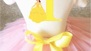 Birthday Girl Shirt and Tutu Beauty and the Beast Belle Baby Girl 1st First Birthday