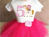 Birthday Girl Shirt and Tutu Cowgirl Pink Cow Girl Horse Girl 5th Fifth Birthday Tutu