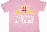 Birthday Girl Shirt Walmart 4th Birthday Princess Girls Crown toddler T Shirt