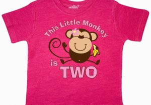 Birthday Girl Shirt Walmart Little Monkey Girl 2nd Birthday toddler T Shirt Walmart Com