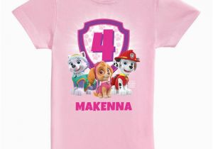 Birthday Girl Shirt Walmart Paw Patrol Birthday Tee Personalized Girls Pink Fitted