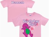 Birthday Girl Shirt Walmart Personalized Barney Birthday Pink Girls 39 T Shirt Walmart Com