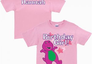 Birthday Girl Shirt Walmart Personalized Barney Birthday Pink Girls 39 T Shirt Walmart Com