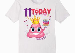 Birthday Girl Shirts for Kids Emoji Birthday Cake Shirt for Girls 11 Kids Gift Cd Canditee