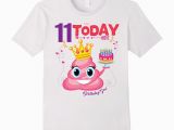 Birthday Girl Shirts Kids Emoji Birthday Cake Shirt for Girls 11 Kids Gift Cd Canditee