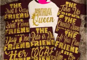 Birthday Girl Shirts with Friends Birthday Queen Friend Shirts Birthday Squad Shirt Friend