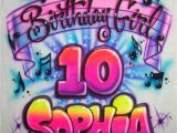 Birthday Girl songs Birthday Girl Music theme Personalized Airbrushed T Shirt