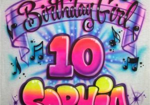 Birthday Girl songs Birthday Girl Music theme Personalized Airbrushed T Shirt