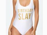 Birthday Girl Swimsuit Birthday Slay One Piece Swimsuit
