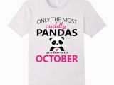 Birthday Girl T Shirt for Adults Panda October Birthday T Shirt Girl Boy son Daughter