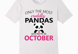 Birthday Girl T Shirt for Adults Panda October Birthday T Shirt Girl Boy son Daughter