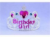 Birthday Girl Tiaras 2019 Vintage Plastic Crystal Happy Birthday Hair