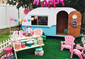 Birthday Girl Trailer Kitschy Camper Trailer Birthday Party Project Nursery