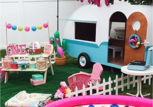 Birthday Girl Trailer Retro Camper Trailer Birthday Party Ideas Photo 1 Of 27