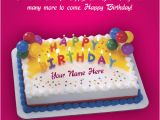 Birthday Greeting Card with Name and Photo Beautiful Birthday Greeting Card with Cake Wishes