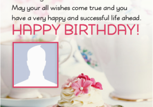 Birthday Greeting Card with Name and Photo Happy Birthday Ecards with Name
