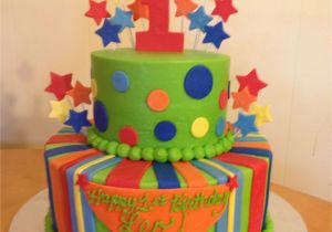 Birthday Ideas for 22 Year Old Male Polka Dots Stripes 1st Birthday Cake Main Made Custom