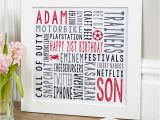 Birthday Ideas for Him 21st 21st Birthday Personalised Gifts for Him Chatterbox Walls