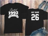 Birthday Ideas for Him 26th Items Similar to 26th Birthday Gifts for Men Shirts 26