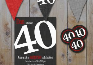 Birthday Ideas for Him 40th New 40th Birthday Party Invitations for Him Creative