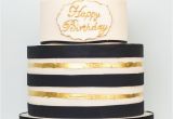 Birthday Ideas for Him London Black and Gold Birthday Cake Cake Decorating Modern