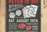 Birthday Ideas for Husband In Vegas Casino Invitation for Poker Party Birthday 30th Birthday
