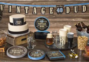 Birthday Ideas for Mens 40th Vintage Dude 40th Birthday Party Supplies 40th Birthday