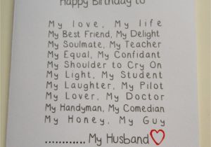 Birthday Ideas for Your Husband Romantic Handmade Husband Birthday Card Funny Adam My Love