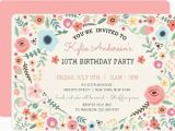 Birthday Invitation Cards for Teenagers Teen Birthday Invitations Teen Birthday Invitations and