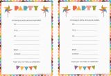 Birthday Invitation Cards Printable Blank Birthday Invitations for Boys Doyadoyasamos Com
