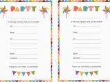Birthday Invitation Cards Printable Blank Birthday Invitations for Boys Doyadoyasamos Com