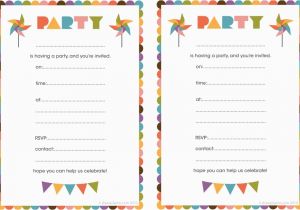 Birthday Invitation Cards Printable Blank Birthday Invitations for Boys Doyadoyasamos Com