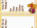 Birthday Invitation Cards Templates 40th Birthday Ideas Winnie the Pooh Birthday Invitation