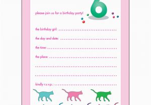 Birthday Invitation for 10 Years Old Girl 10 Childrens Birthday Party Invitations 6 Years Old Girl