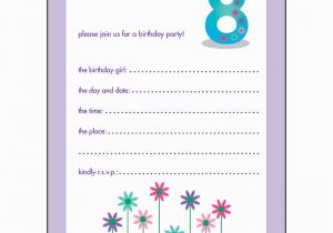 Birthday Invitation for 10 Years Old Girl 10 Childrens Birthday Party Invitations 8 Years Old Girl