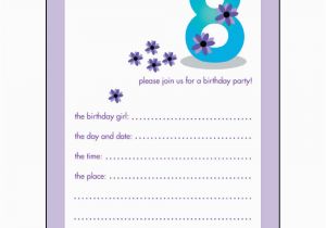 Birthday Invitation for 10 Years Old Girl 40th Birthday Ideas 10 Year Old Birthday Invitation Templates