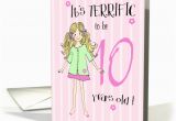Birthday Invitation for 10 Years Old Girl Terrific to Be 10 Year Old Girl Card 166472