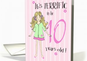 Birthday Invitation for 10 Years Old Girl Terrific to Be 10 Year Old Girl Card 166472