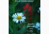 Birthday Invitation for 75 Years Old 75 Years Old Birthday Party Invites White Flower 5 Quot X 7