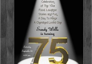 Birthday Invitation for 75 Years Old 75th Birthday Party Ideas 75th Birthday Bash Custom