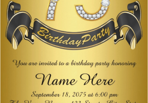 Birthday Invitation for 75 Years Old the Best 75th Birthday Invitations and Party Invitation