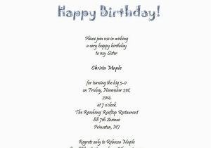 Birthday Invitation Message for Adults Adult 39 S 30th Birthday Invitation 6 Free Wording