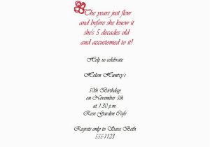 Birthday Invitation Message for Adults Adult 39 S 50th Birthday Invitation 4 Free Wording