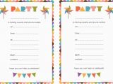 Birthday Invitation Printables Blank Birthday Invitations for Boys Doyadoyasamos Com